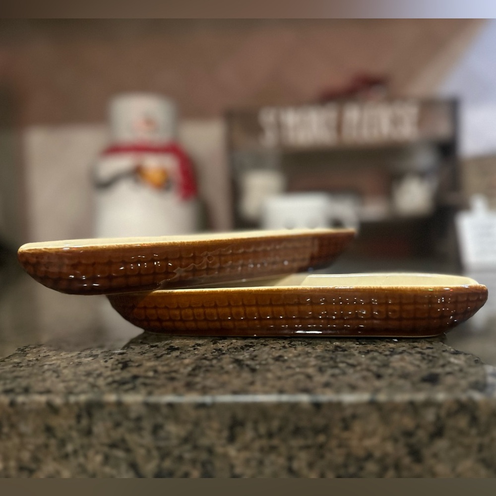 Brown Ceramic Corn Dishes